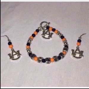 Auburn University Bracelet and Earrings Set